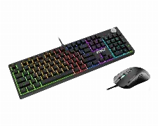 Kit De Teclado Y Mouse Msi Forge Gk320 Combo, Alambrico, Usb 2.0, 1.8m, Ingles, Negro